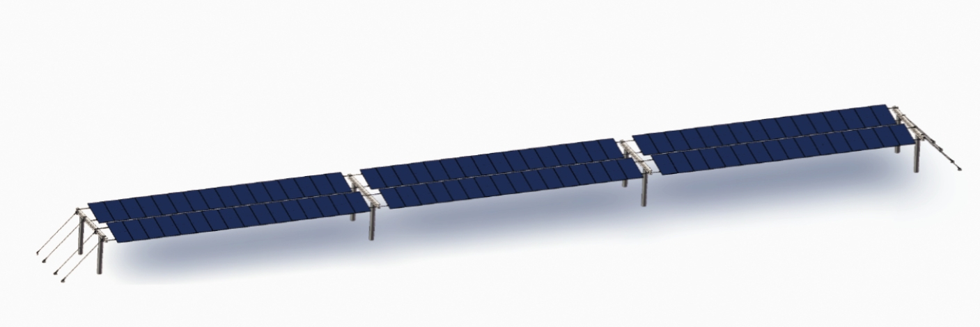The photovoltaic flexible bracket is briefly described